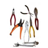 Estate Tools- Plyers, And Adjustable Wrenches