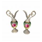 (2) PCS Antique Victorian Style Mantle Ewers