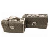 2 pc Quilted Joy Mangano Makeup/jewelry Cases