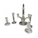 (5) PCS Five Crystal Candle Holders