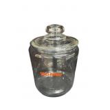 Glass Harley Davidson Storage Jar With Lid