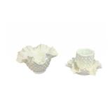 (3) PCS Three Pieces Of Fenton Milk Glass
