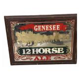 Framed Mirror GENESEE 12 HORSE ALE