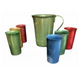 Aluminum Pitcher & Glasses