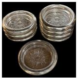 (8) Silver Rim Coasters