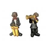 (2) PCS Vintage Resin Figurines Musicians