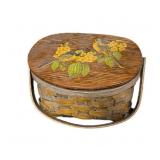 Vintage Woven Wood Basket Purse