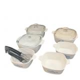 (11) PCS Corning Ware Baking Dishes With Two Lock