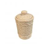 Beige Speckled Ceramic Lidded Canister