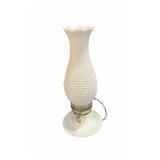 Vintage White Milk Glass Hobnail Table Lamp