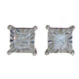 Princess Cut Diamond Stud Earrings