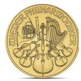 1/10 oz  Austrian Philharmonic Gold Coin - Varies