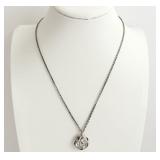 Chanel Camellia Silver Necklace