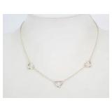 Tiffany & Co. Triple Open Heart Necklace