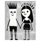 Spiked Hearts Canvas by King Krromatic