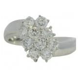 Platinum 1.00 ct Natural Brilliant Diamond Ring
