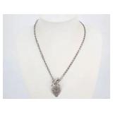 Gucci Large Silver Heart Necklace