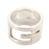 Gucci G Sterling Silver Logo Ring