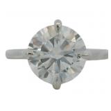 Platinum 3.55 ct Round VS Lab Diamond Ring