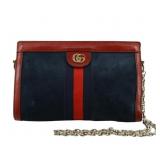 Gucci Suede Leather Chain Shoulder Bag