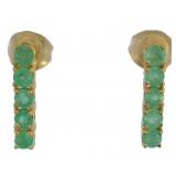 Elegant Natural Emerald Earrings