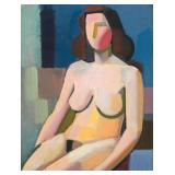 Seated Female Nude (1940) by Lundstrom LE Print