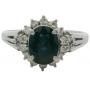 Platinum 1.47 ct Natural Sapphire & Diamond Ring
