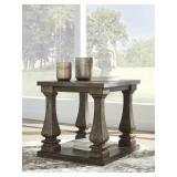Johnelle Distressed Gray Rectangle End Table