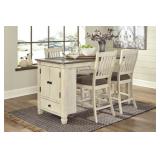Ashley Bolanburg Counter Table & 4 Stools