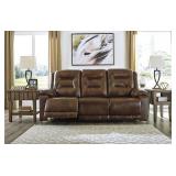 Ashley U510 Golstone PWR Leather Sofa w/ADJ HR