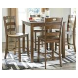 Ashley D419 Flynnter Bar Table & 4 Stools