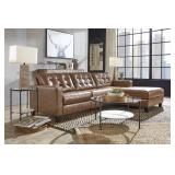 Ashley 1102 Baskov Auburn Leather 2 pc Sectional