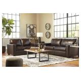 Ashley 34502 Morales Choc. Leather Sofa & Love Set