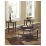 Ashley T277 Round 3 pc Coffee & 2 End Tables