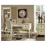 Whalen Antique White 60" Office Desk