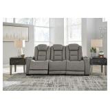 Ashley U853 Man Cave Leather Triple PWR REC Sofa