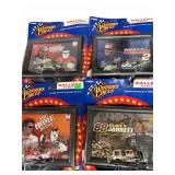 (4) NASCAR FRAMED WINNER CIRCLES & SCALE CARS