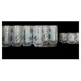 22 pc Libby Silver Leaf Glass Set