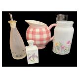 Pink Pitcher, Vase, Cruet & More
