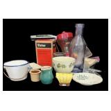 Mini Granite Bucket, Mini Pottery Pitcher & Crock