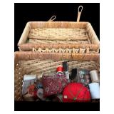 Sewing Basket-Full Thread, Needles & More