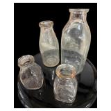 (4) Milk Bottles