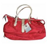 Joy Mangano Red Roll Around Suitcase wï¿½ Make Up