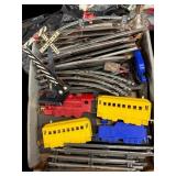 Schilling Electric Train Tracks, Cars, RR Signs