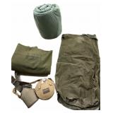 USA Military Blanket & Bag, Canteens & Sleeping