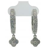 Brilliant 2.00 ct VS Lab Diamond Clover Hoops