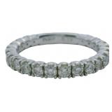 Platinum 3/4 ct Natural Diamond Band
