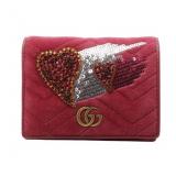 Gucci GG Marmont Velour Compact Wallet