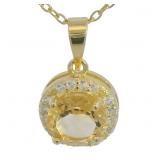Natural 2.15 ct Golden Citrine Halo Necklace