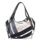 Burberry Check Canvas Tote Bag